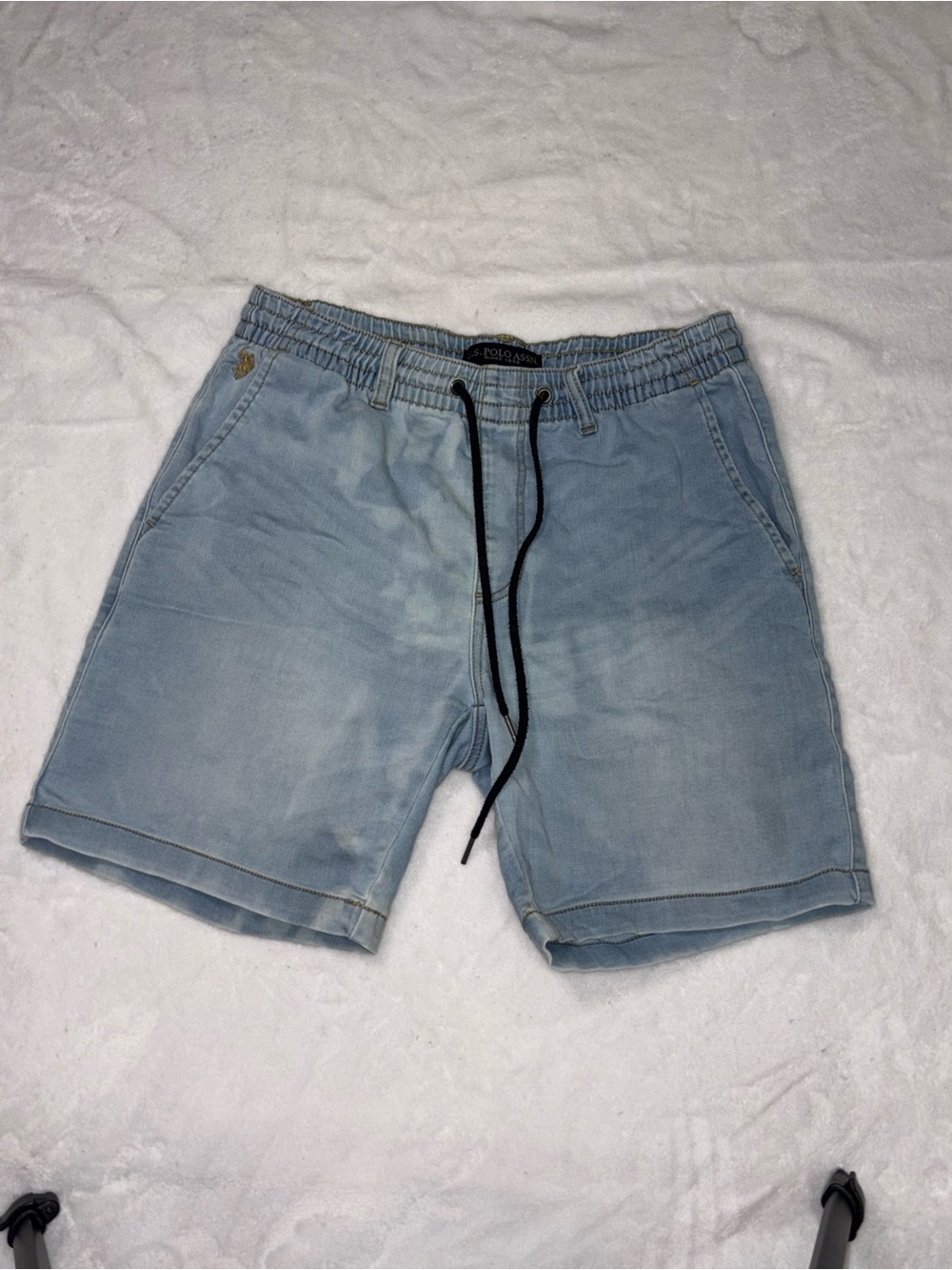 Light Blue Women’s Drawstring Casual Shorts